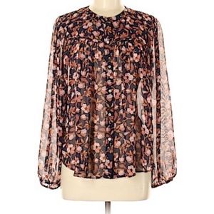 EUC Loft sheer blouse S